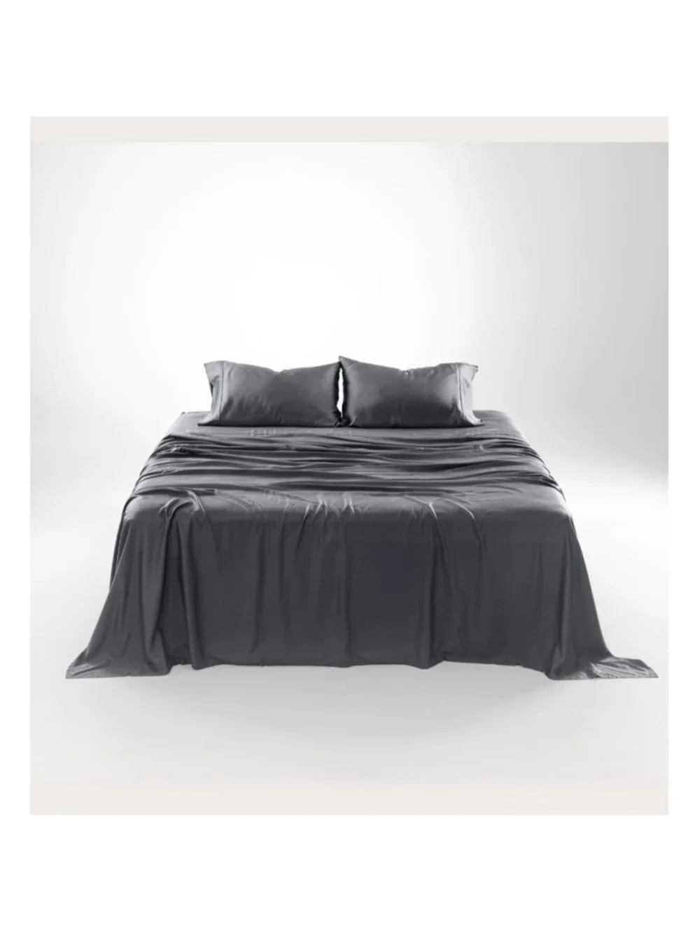 Olive Crate 100% Eucalyptus TENCEL Cooling - KING Sheet Set 4pc Charcoal